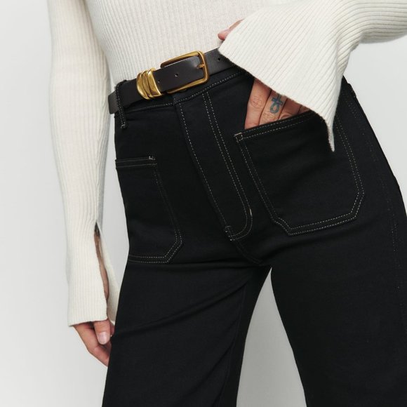 Reformation Black High Rise Women Jeans - Picture 1 of 5